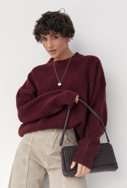 В'язана тепла однотонна кофта В'язана тепла однотонна кофта