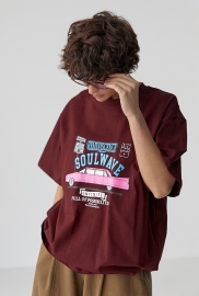 Футболка вільного фасону  із принтом авто