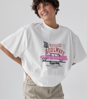 Футболка вільного фасону  із принтом авто