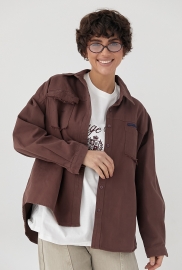 Котонова сорочка з накладними кишенями