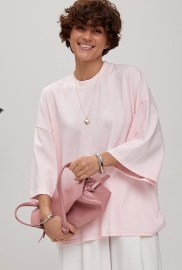 Жіноча футболка оверсайз із декоративним швом на спині