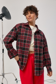 Картата сорочка з подовженою спинкою