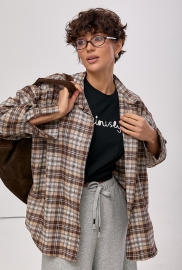 Картата сорочка з подовженою спинкою