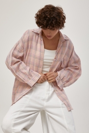 Сорочка в клітинку з відкладним комірцем Сорочка в клітинку з відкладним комірцем