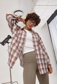 Сорочка в клітинку з відкладним комірцем Сорочка в клітинку з відкладним комірцем