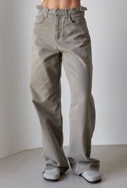 Широкі джинси Palazzo із затяжками на поясі