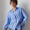 Однотонна класична сорочка з напівкруглим низом  LX-10725012