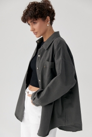 Вільна котонова сорочка на кнопках