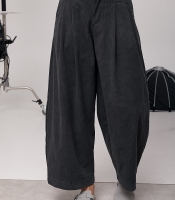 Вельветові укорочені широкі штани