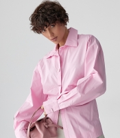 Класична однотонна сорочка з елегантними ґудзиками