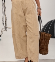 Вельветові штани з декоративними швами