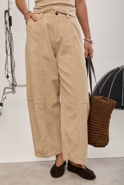 Вельветові штани з декоративними швами