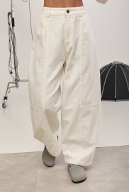 Вельветові штани з декоративними швами