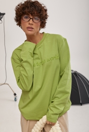 Вільний лонгслів із написами