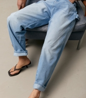 Джинси багі з декоративним швом