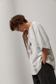 Трикотажна футболка оверсайз із принтом авто