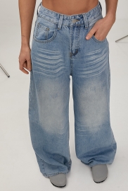 Джинси Palazzo з потертостями