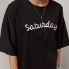 Футболка вільного фасону з написом Saturday  LX-10732309