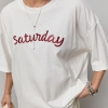 Футболка вільного фасону з написом Saturday  LX-10732347