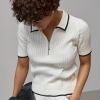 В'язане поло в рубчик із контрастною окантовкою LX-10734247 В'язане поло в рубчик із контрастною окантовкою LX-10734247