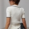 В'язане поло в рубчик із контрастною окантовкою LX-10734247 В'язане поло в рубчик із контрастною окантовкою LX-10734247