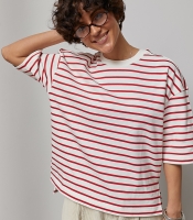 Футболка у смужку вільного фасону