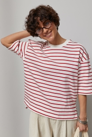 Футболка у смужку вільного фасону Футболка у смужку вільного фасону