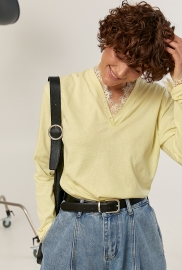 Вільний лонгслів з мереживом