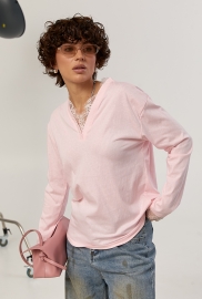 Вільний лонгслів з мереживом