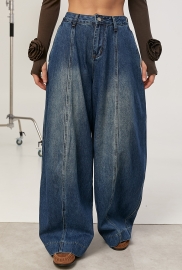 Широкі джинси Baggy з декоративними швами спереду