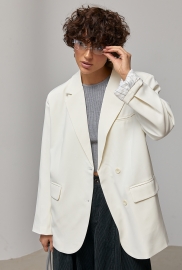 Прямий класичний жакет зі смугастою підкладкою