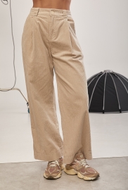 Широкі вельветові штани зі складками