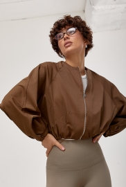 Жіноча вітровка-бомбер на блискавці