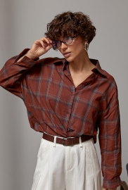 Класична картата сорочка вільного фасону Класична картата сорочка вільного фасону