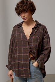 Класична картата сорочка вільного фасону Класична картата сорочка вільного фасону