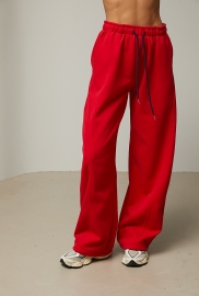 Однотонні спортивні штани із затяжками Однотонні спортивні штани із затяжками