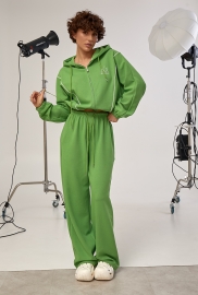 Спортивний костюм на затяжках із контрастними вставками Спортивний костюм на затяжках із контрастними вставками