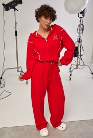Спортивний костюм на затяжках із контрастними вставками Спортивний костюм на затяжках із контрастними вставками