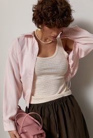 Коротка сорочка на затяжках у комлекті з майкою