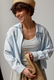 Коротка сорочка на затяжках у комлекті з майкою