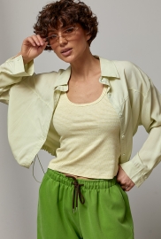 Коротка сорочка на затяжках у комлекті з майкою