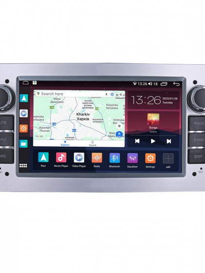 Автомагнітола серії QIV Q2 Opel 7 дюймів 4/32 Silver (7 дюймів QLED 8core 7862 4/32 4G CarPlay/Android