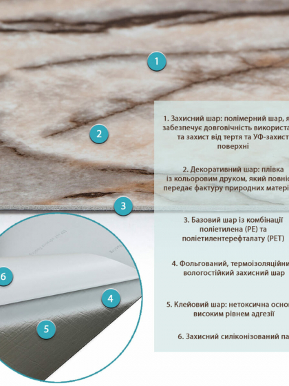 Самоклеюча вінілова плитка 600х300х1,5мм, (СВП-108) Матова