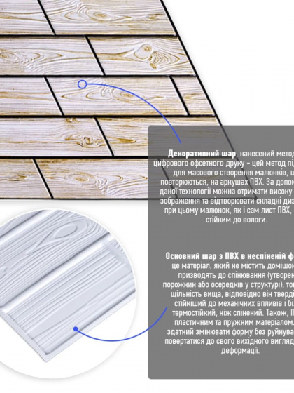Декоративна ПВХ панель 960х480х4мм