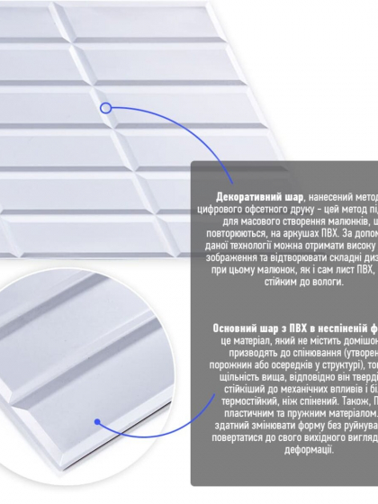 Декоративна ПВХ панель 960х480х4мм