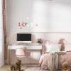 Дзеркальний декор акриловий самоклеючий Love срібло,11шт  D-SW-00002495