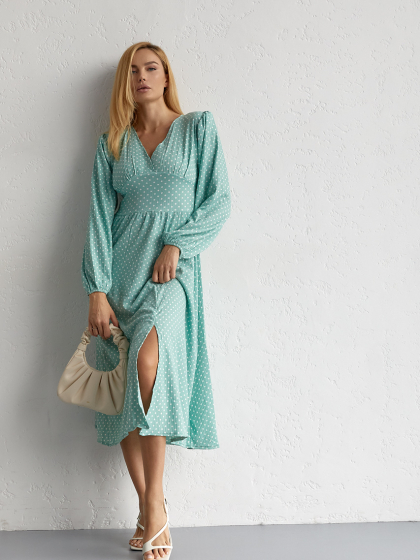 Сукня в горошок із вирізом на спинці ELISA
