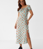 Жіноча сукня довжини міді з куліскою на грудях pickk