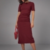 Силуетна сукня міді з драпіруванням  Ls-1041
