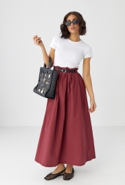 Жіноча довга сукня з поясом